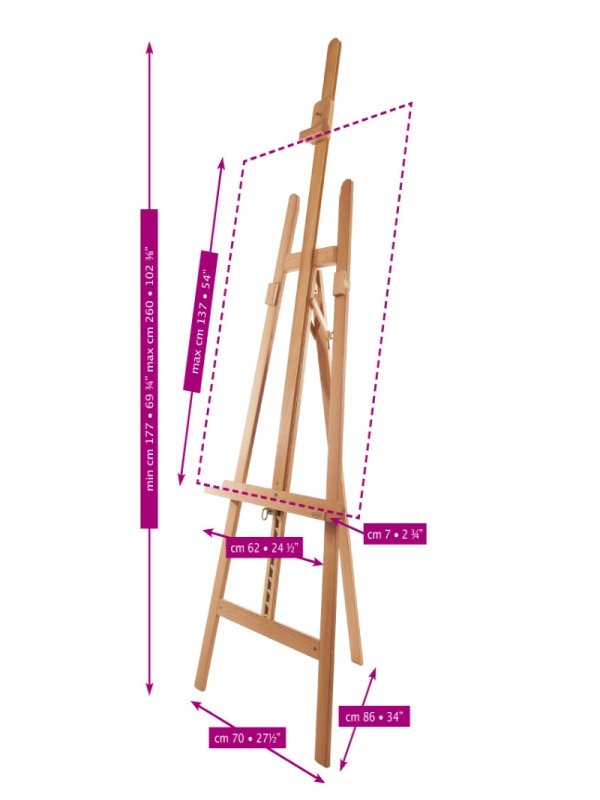 MABEF WOODEN BIG LYRE EASEL M/12
